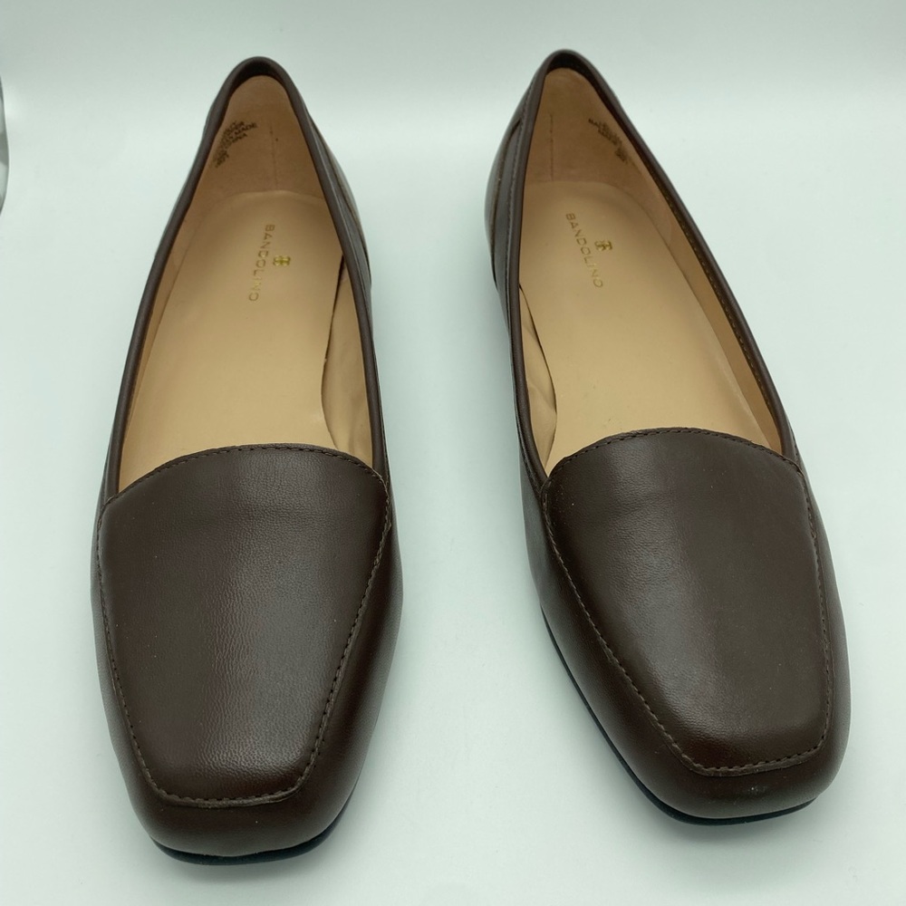 Bandolino Leather Brown Slip-On Loafers Size 7M